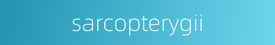 sarcopterygii的同义词