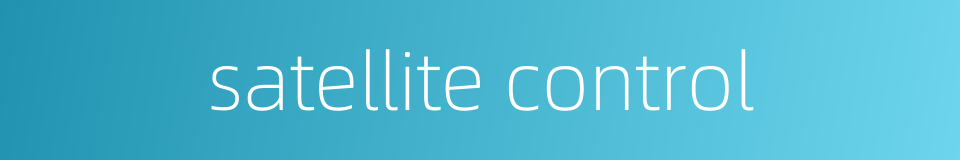 satellite control的同义词