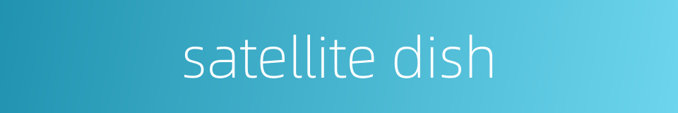 satellite dish的同义词