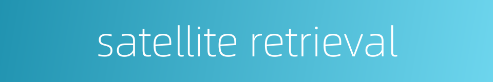 satellite retrieval的同义词