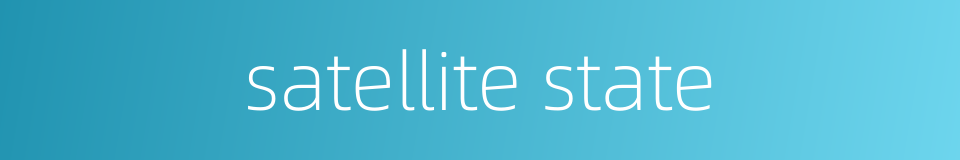 satellite state的同义词