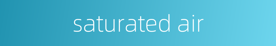 saturated air的同义词