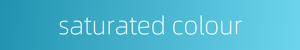 saturated colour的同义词