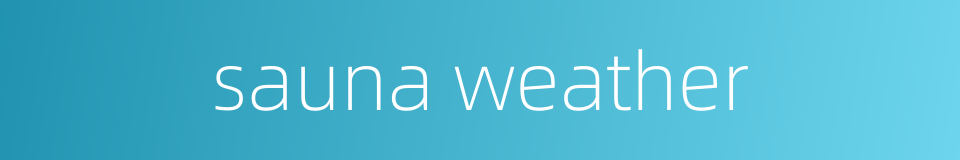 sauna weather的同义词
