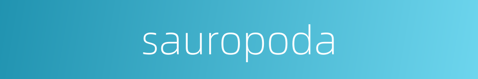 sauropoda的同义词