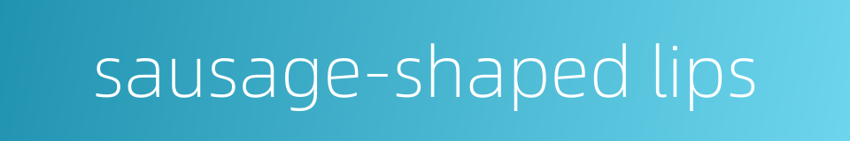 sausage-shaped lips的同义词