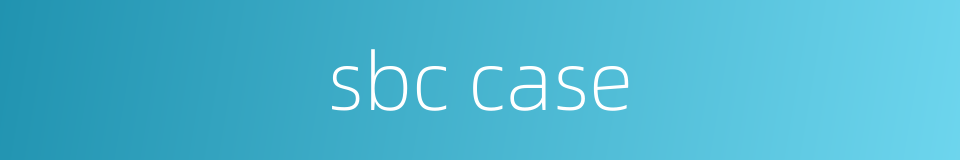 sbc case的同义词