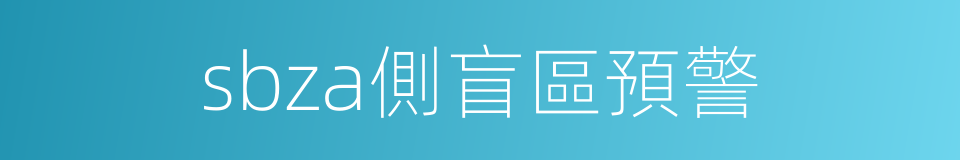 sbza側盲區預警的同義詞