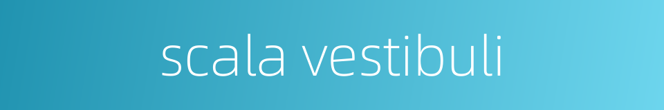 scala vestibuli的同义词
