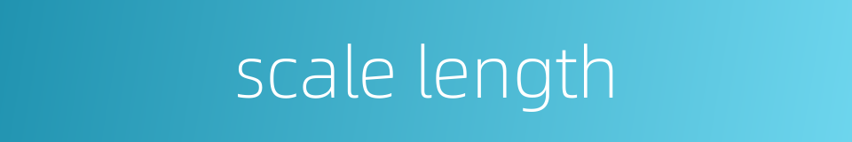scale length的同义词