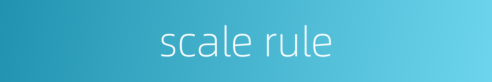 scale rule的同义词