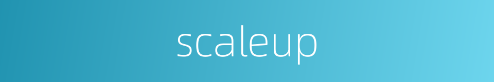 scaleup的同义词