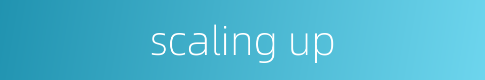 scaling up的同义词