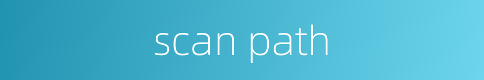 scan path的同义词