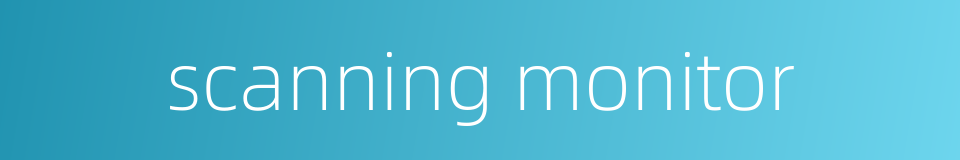 scanning monitor的同义词