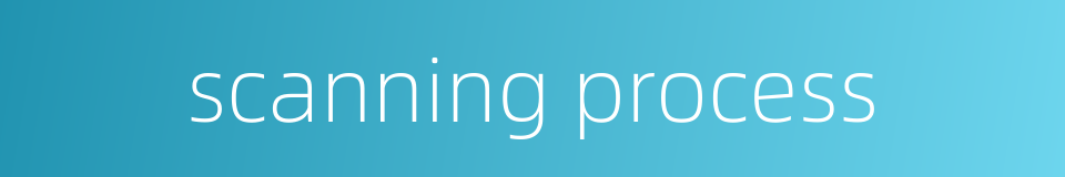 scanning process的同义词