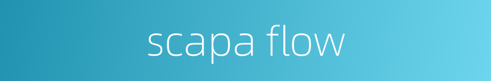 scapa flow的同义词