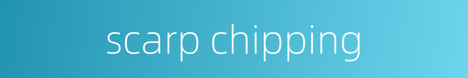 scarp chipping的同义词