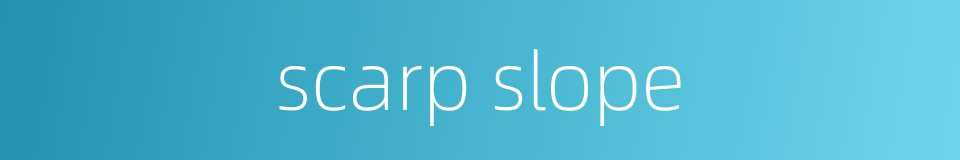 scarp slope的同义词