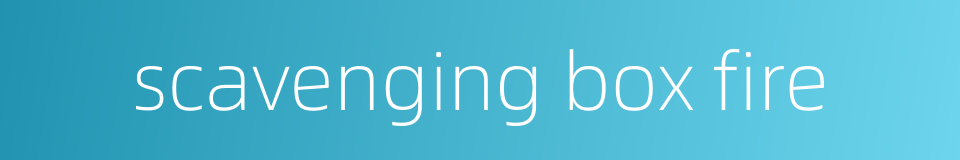 scavenging box fire的同义词