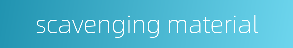 scavenging material的同义词