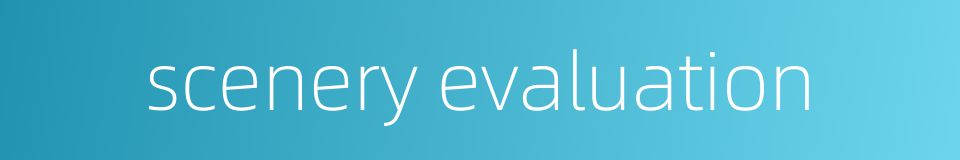 scenery evaluation的同义词