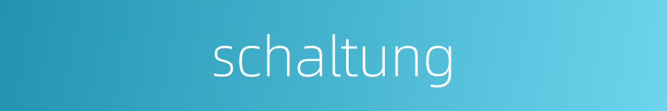 schaltung的同义词