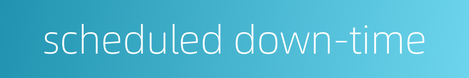 scheduled down-time的同义词