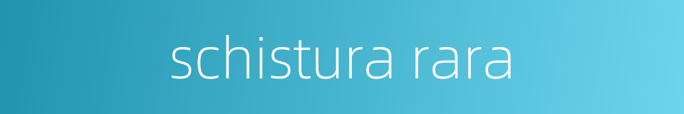 schistura rara的同义词