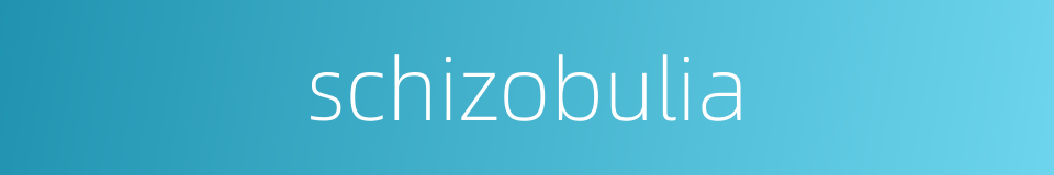 schizobulia的同义词