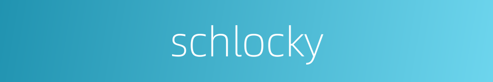 schlocky的同义词