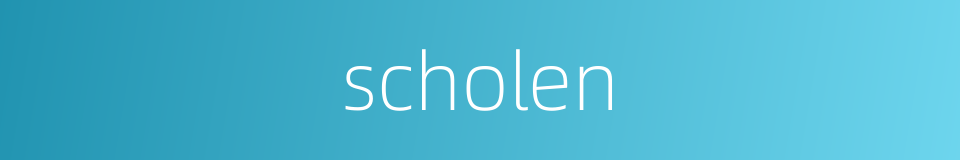 scholen的同义词