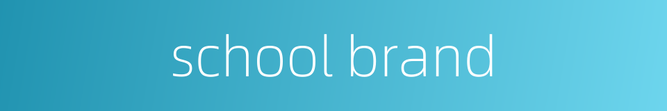 school brand的同义词