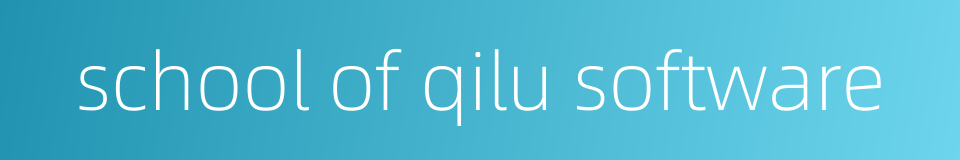 school of qilu software的同义词
