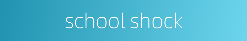 school shock的同义词