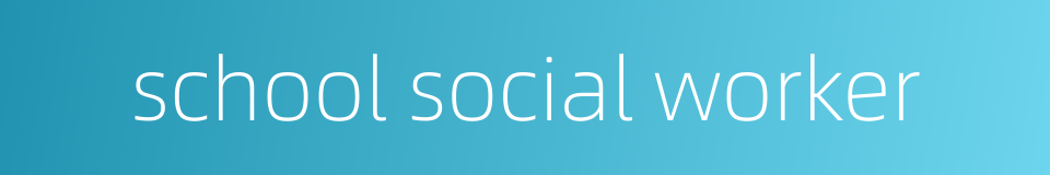 school social worker的同义词