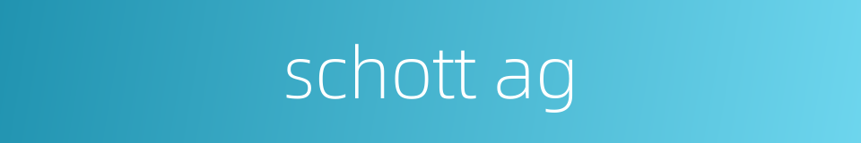 schott ag的同义词