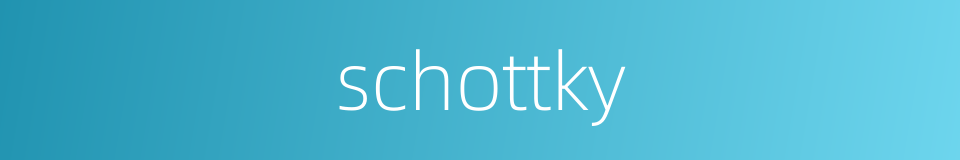 schottky的同义词