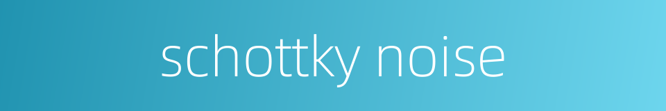 schottky noise的同义词