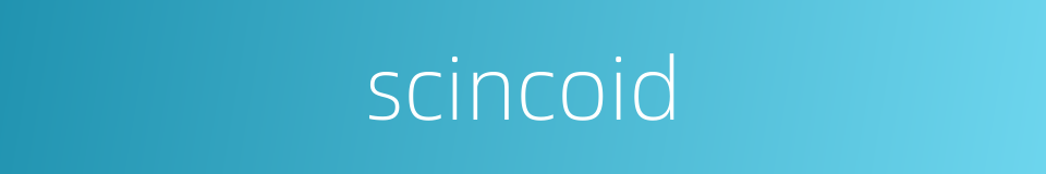 scincoid的同义词
