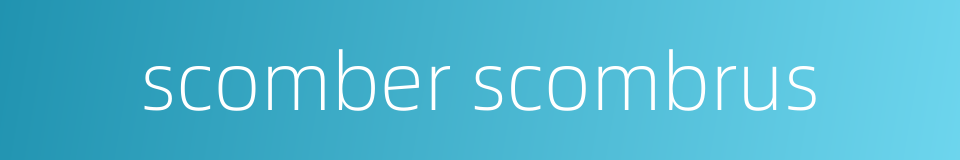 scomber scombrus的同义词