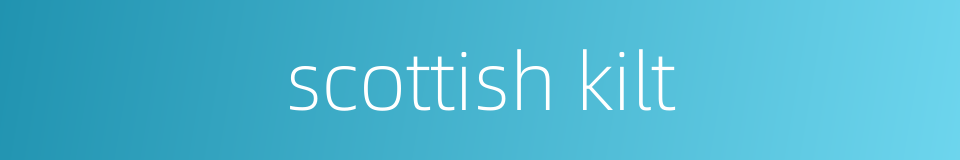 scottish kilt的同义词