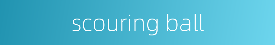 scouring ball的同义词