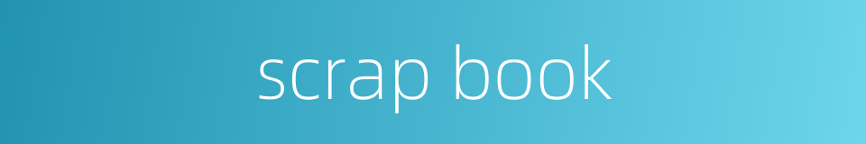 scrap book的同义词