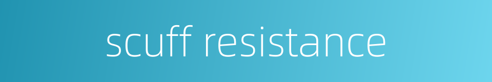 scuff resistance的同义词