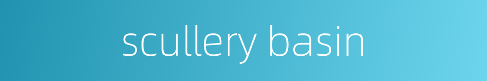 scullery basin的同义词