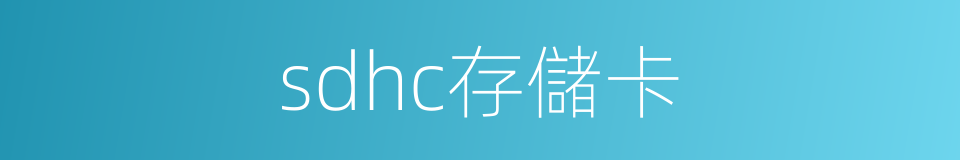 sdhc存儲卡的同義詞