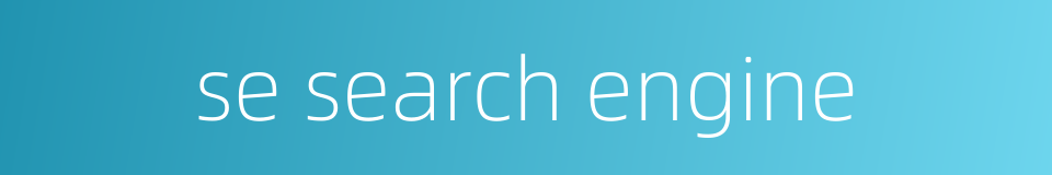 se search engine的同义词