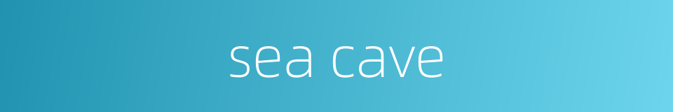 sea cave的同义词