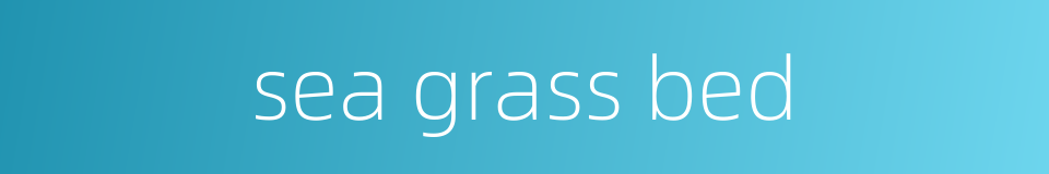 sea grass bed的同义词
